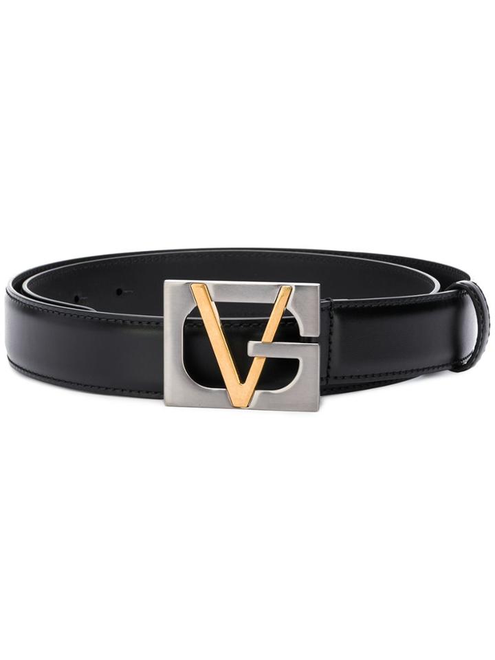 Versace Gv Buckle Belt - Black