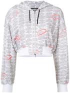 Jeremy Scott Zip Up Printed Hoodie - White