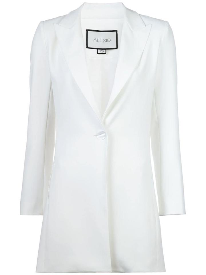 Alexis Longline Single-breasted Blazer - White