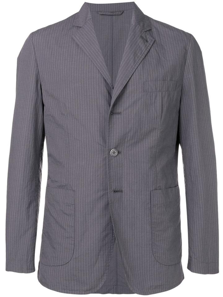 Aspesi Pinstriped Button Blazer - Grey