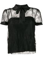 Red Valentino Lace Layered Blouse - Black