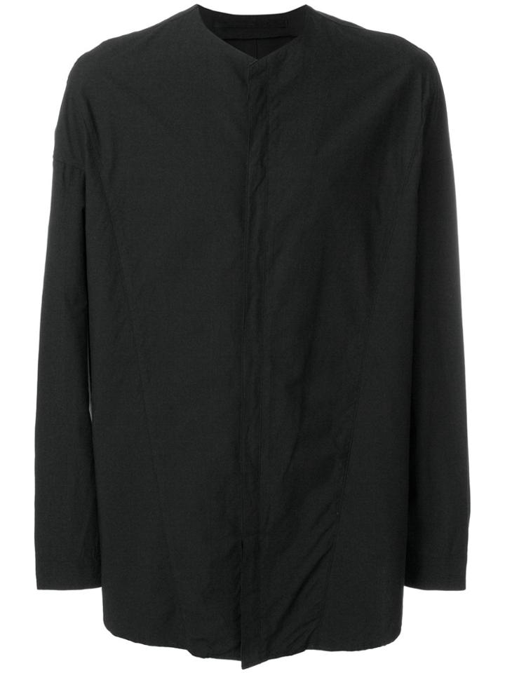 Julius Band Collar Shirt - Black