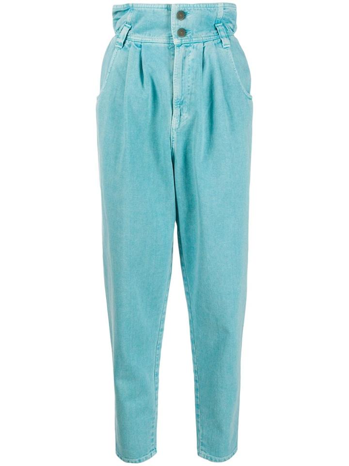Gucci High Waisted Tapered Jeans - Blue