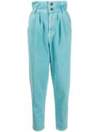 Gucci High Waisted Tapered Jeans - Blue