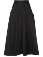 Y's Midi A-line Skirt - Black