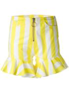 Marques'almeida - Flared Cuff Shorts - Women - Cotton - 8, Yellow/orange, Cotton