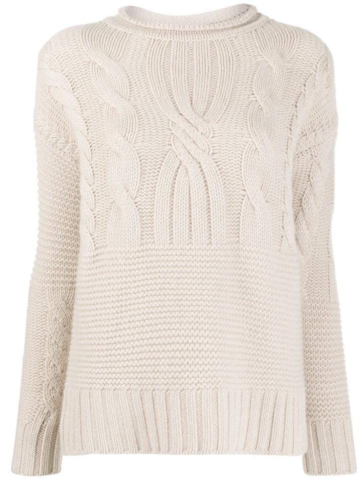 Agnona Contrast Knit Jumper - Neutrals