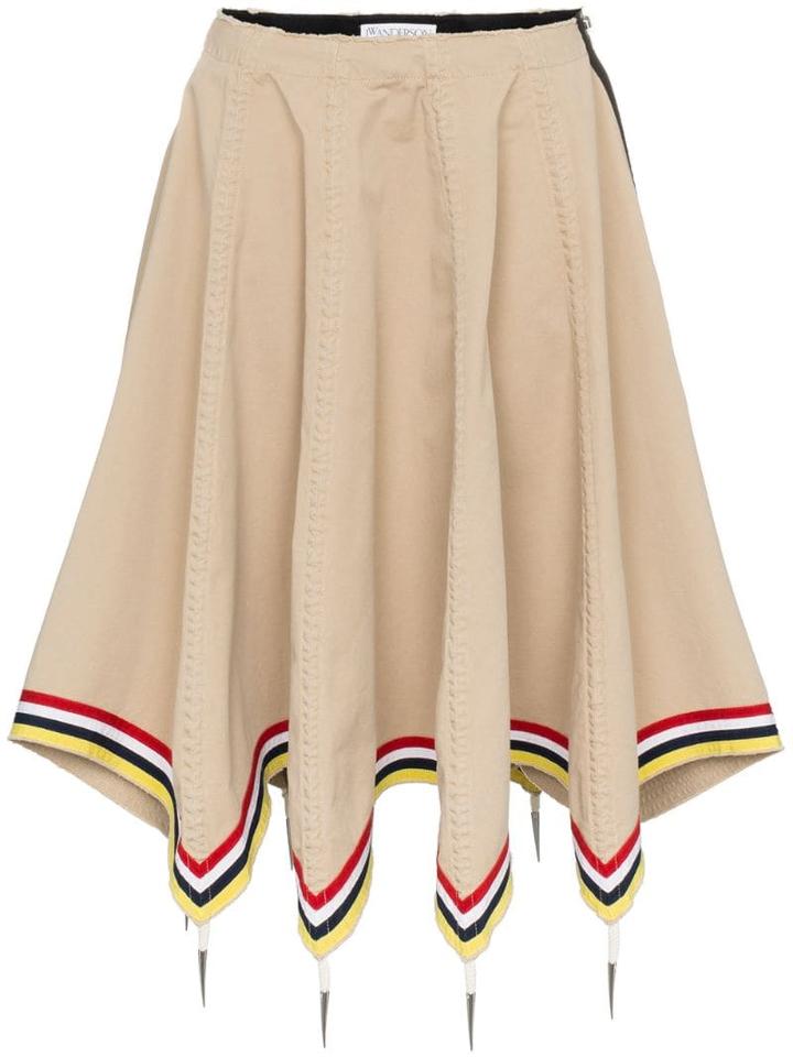 Jw Anderson Flax Umbrella Skirt - Neutrals