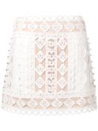 Zimmermann Lace And Stud Skirt - White