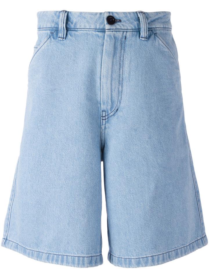 Acne Studios High Waist Shorts, Men's, Size: 50, Blue, Cotton