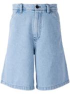 Acne Studios High Waist Shorts, Men's, Size: 50, Blue, Cotton