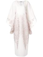 Bambah Contrast Embroidery Dress - White