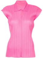 Issey Miyake Vintage Pleated Sleeveless Top - Pink & Purple