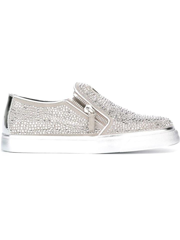 Giuseppe Zanotti Design 'adam' Embellished Slip-on Sneakers