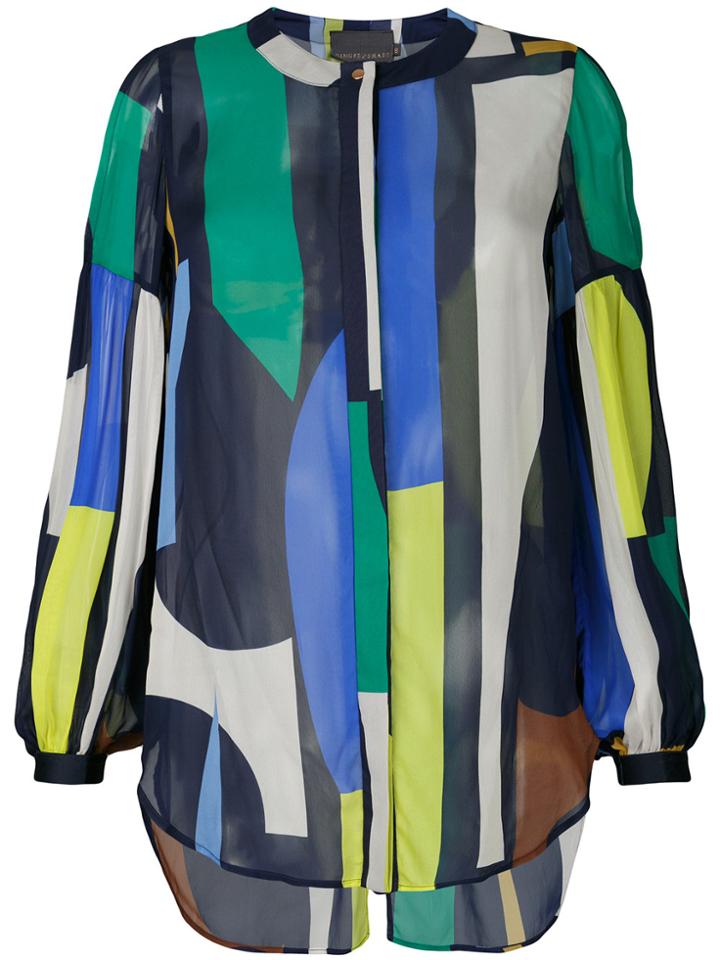 Ginger & Smart Geometric Print Sheer Shirt - Multicolour