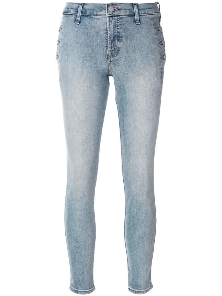 J Brand Bleached Effect Skinny Trousers - Blue