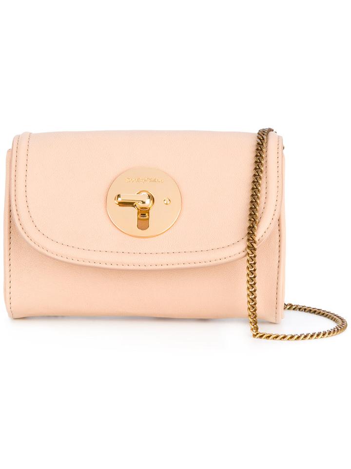 See By Chloé - 'lois' Bag - Women - Sheep Skin/shearling - One Size, Pink/purple, Sheep Skin/shearling