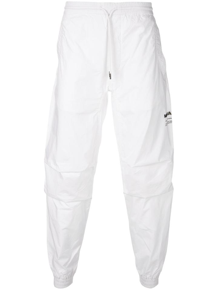 Maharishi Loose Fit Track Trousers - White