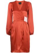 Cynthia Rowley Annabelle Charmeuse Wrap Dress - Red