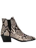 Tod's Snake Effect Ankle Boots - Neutrals