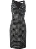 Diane Von Furstenberg Polka Dot Print Dress, Women's, Size: 10, Black, Cotton/polyester/spandex/elastane/polyester