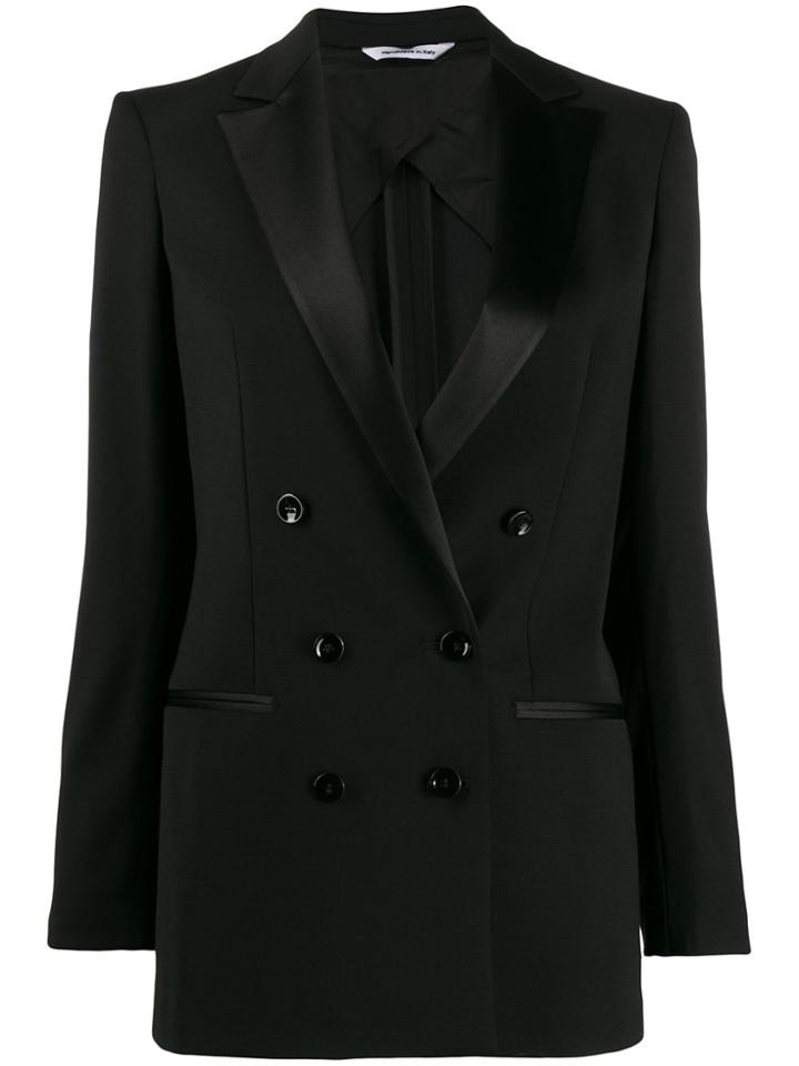 Tonello Tuxed Double Breasted Blazer - Black