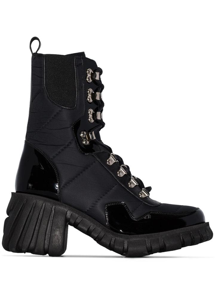 Marques'almeida Chunky 70mm Heeled Hiking Boots - Black