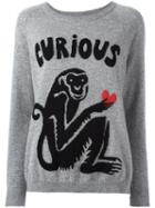 Chinti And Parker Curious Monkey Jumper, Women's, Size: Medium, Grey, Cashmere