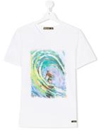Finger In The Nose Surf Print T-shirt - White