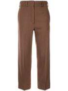 Ports 1961 Cropped Straight-leg Trousers - Brown