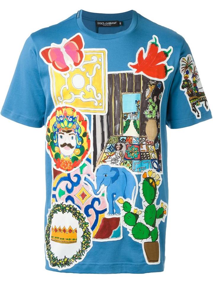 Dolce & Gabbana Sicily Patched T-shirt