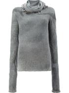 Lost & Found Ria Dunn Tassel Neck Sweater - Grey