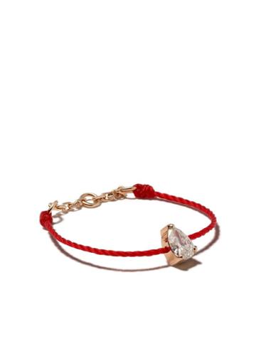 Redline 18kt Rose Gold Altesse Diamond Pear Thread Ring