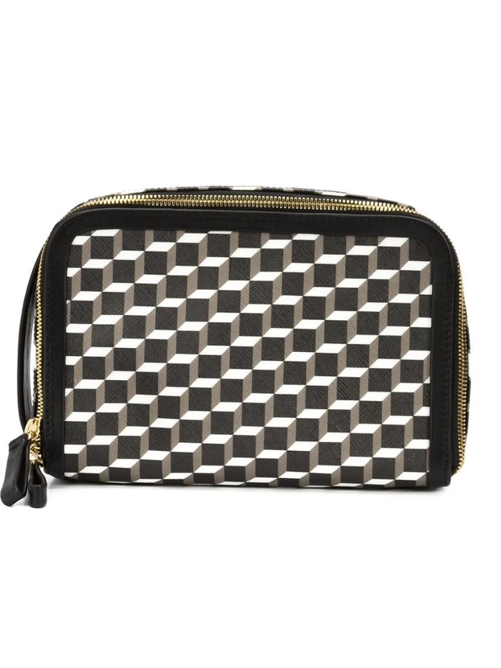 Pierre Hardy Cube Print Wash Bag - Black