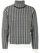 Haider Ackermann Houndstooth Roll Neck Jumper - Black