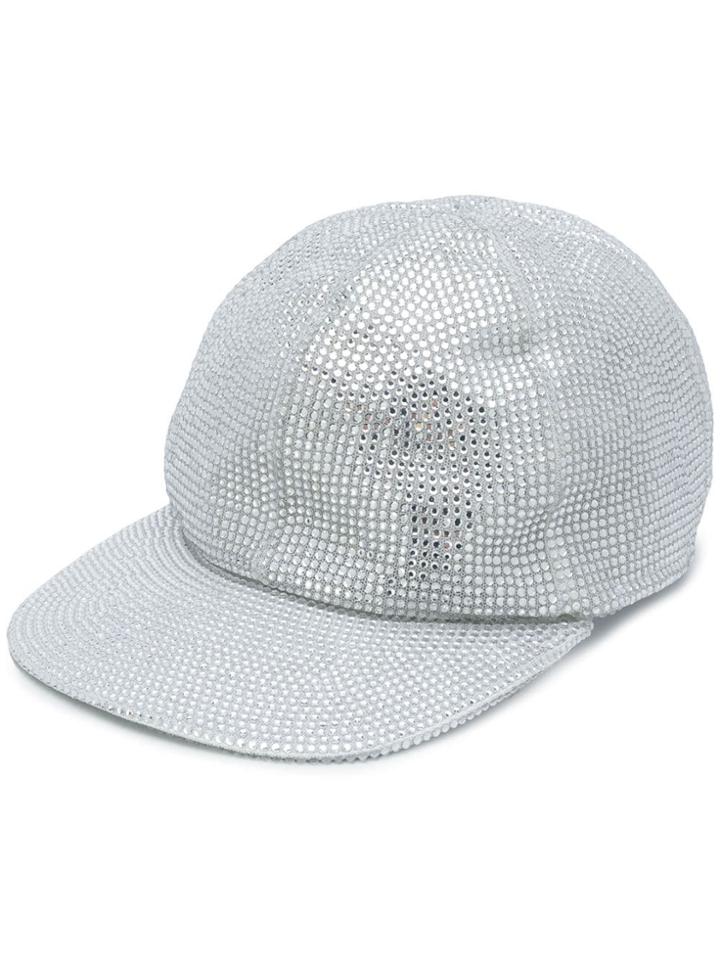 Off-white Studded Cap - Silver
