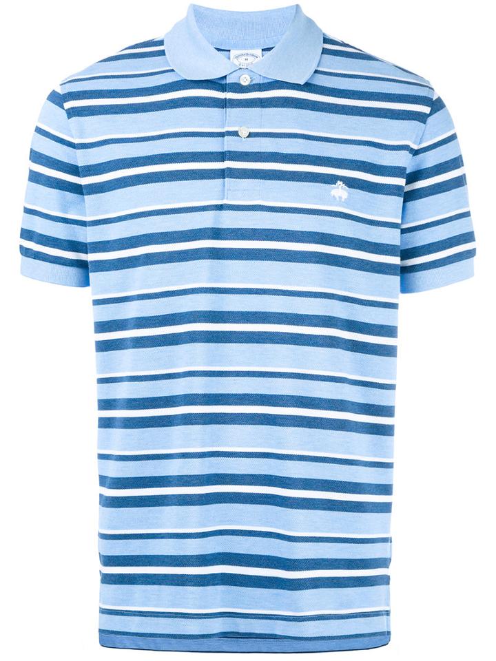 Brooks Brothers Striped Polo Shirt, Men's, Size: Xxl, Blue, Cotton