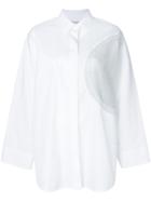 Maison Margiela Contrast-panel Flared Shirt - White