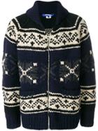 Junya Watanabe Comme Des Garçons Man Fair Isle Zipped Sweater - Blue