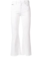 Calvin Klein Jeans - Flared Cropped Jeans - Women - Cotton/polyester/spandex/elastane/viscose - 27, White, Cotton/polyester/spandex/elastane/viscose