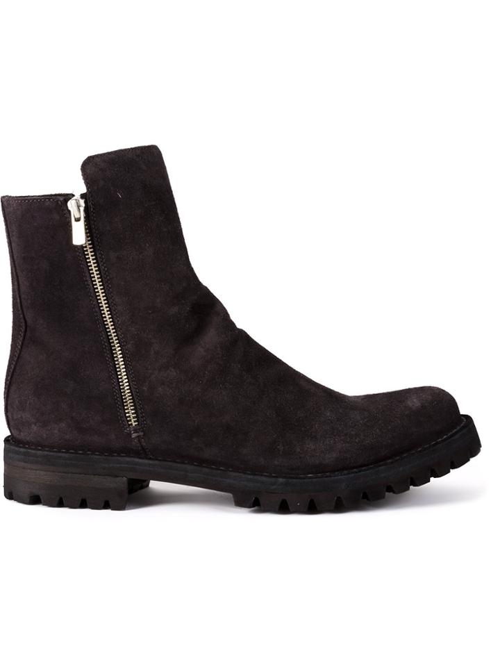 Officine Creative Side Zip Boots - Brown