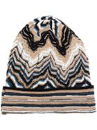 Missoni Knitted Beanie Hat, Women's, Brown, Acrylic/polyester/cashmere/wool