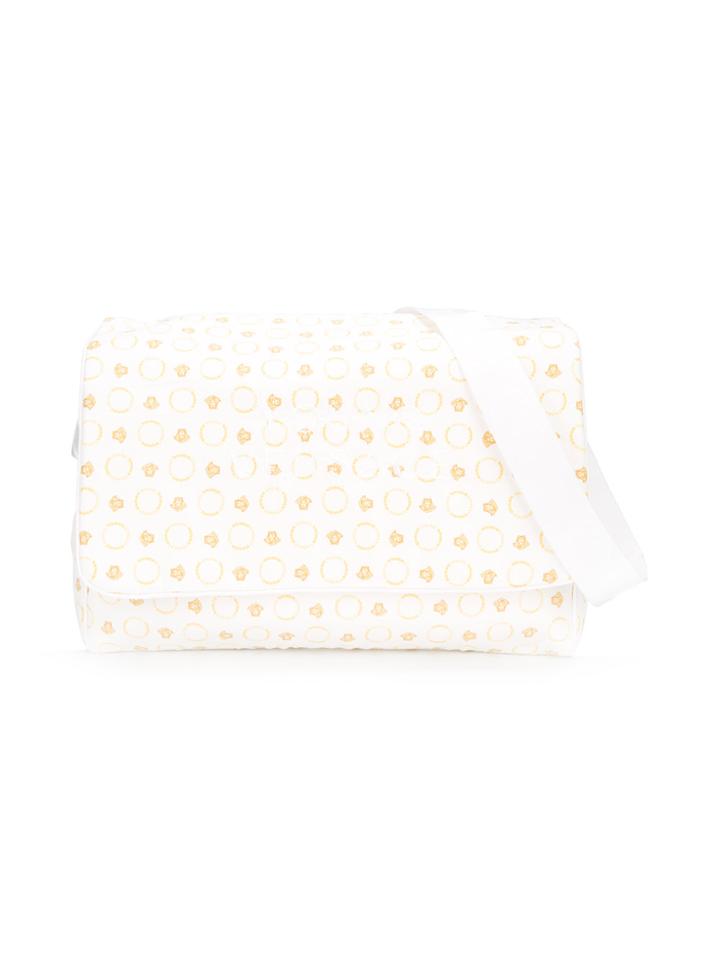 Young Versace Logo Print Bottle Bag - White