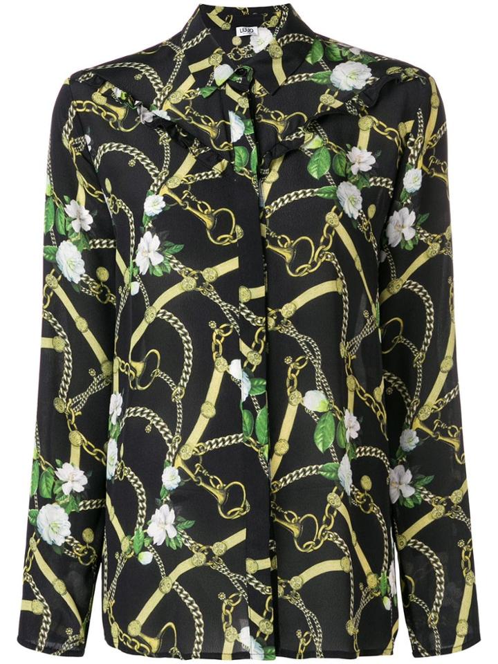 Liu Jo Chain Print Shirt - Black