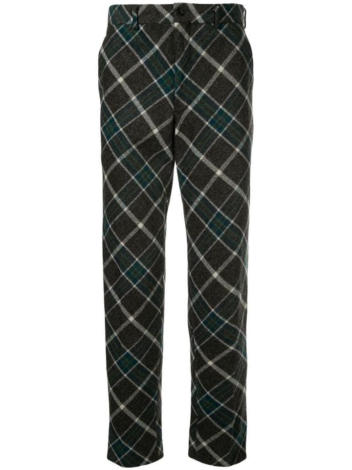 Comme Des Garçons Pre-owned Plaid Slim Trousers - Green