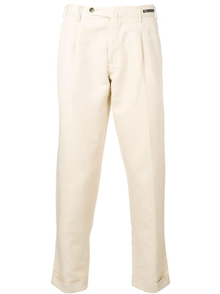 Pt01 Turned Up Hem Chinos - Neutrals