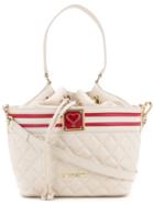 Love Moschino - Quilted Drawstring Shoulder Bag - Women - Polyurethane - One Size, White, Polyurethane