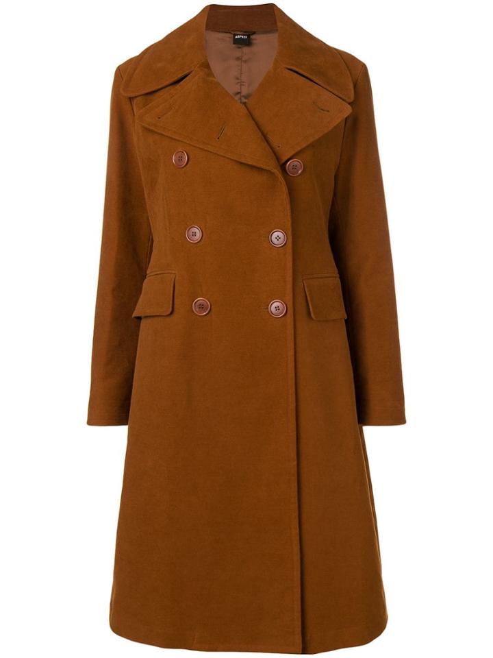 Aspesi Double-breasted Coat - Brown
