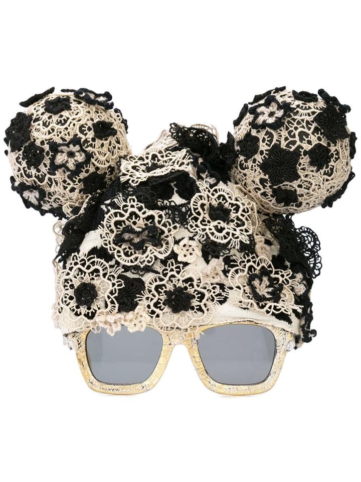 Kuboraum Kuboraum C2headpiece Beige/black Natural (other)->silk