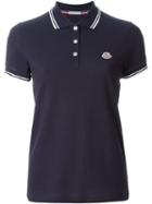 Moncler Piped Collar Polo Shirt, Women's, Size: M, Blue, Cotton